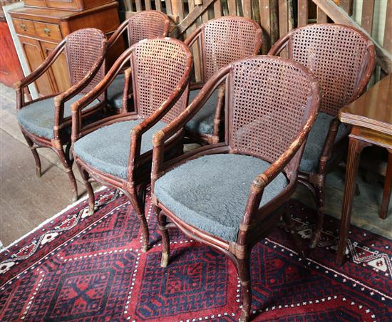 6 Rattan chairs(-)